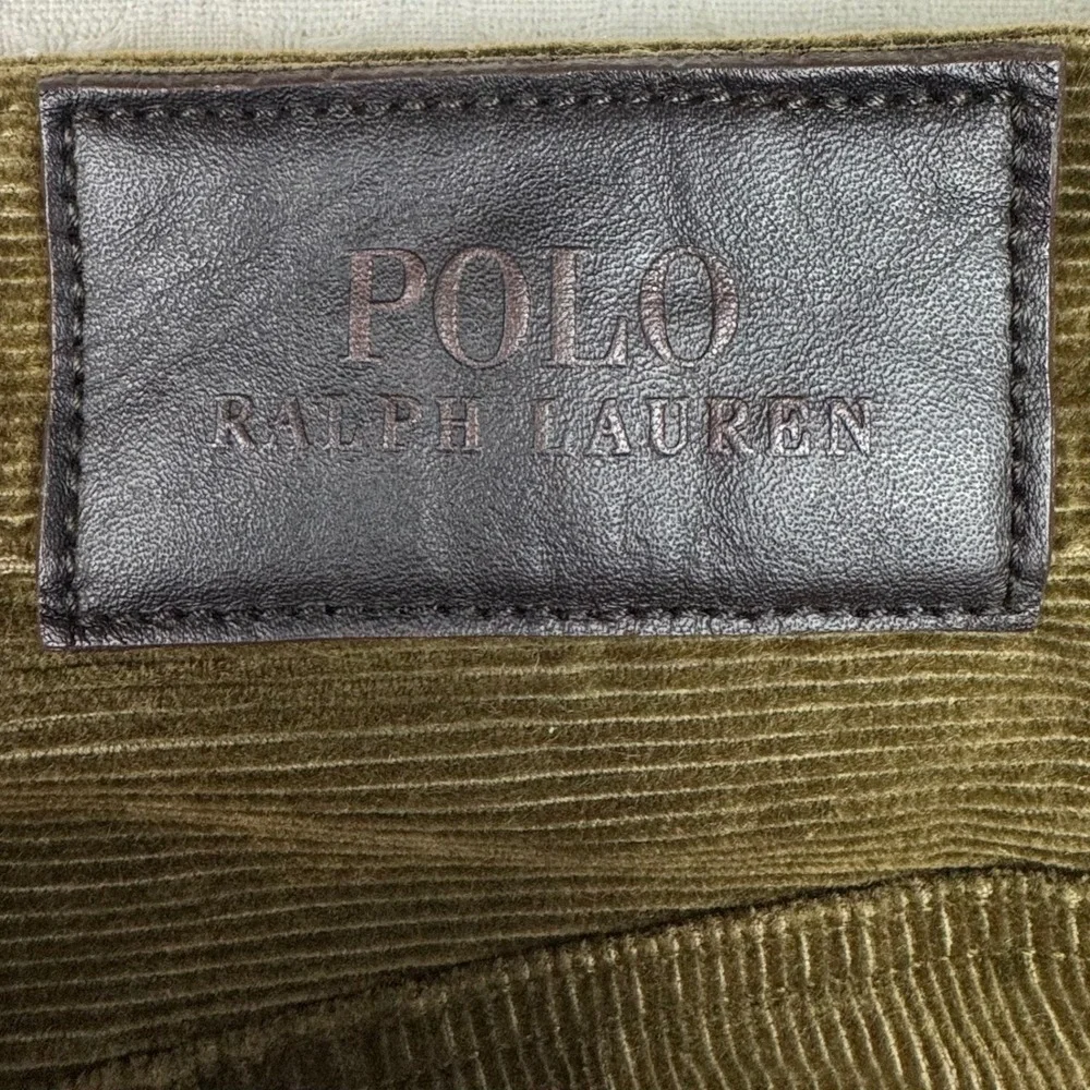 Vtg‎ Talon 45 Polo Ralph Lauren Corduroy Pants Stretch Straight Men 34x34 Brown